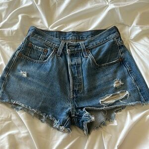 Levi’s 501 Jean Shorts Dark Blue